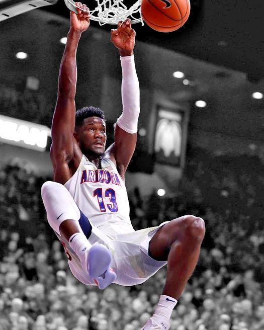 Arizona Wildcats Deandre Ayton Glossy Keychain Spotlight Print Phoenix Suns