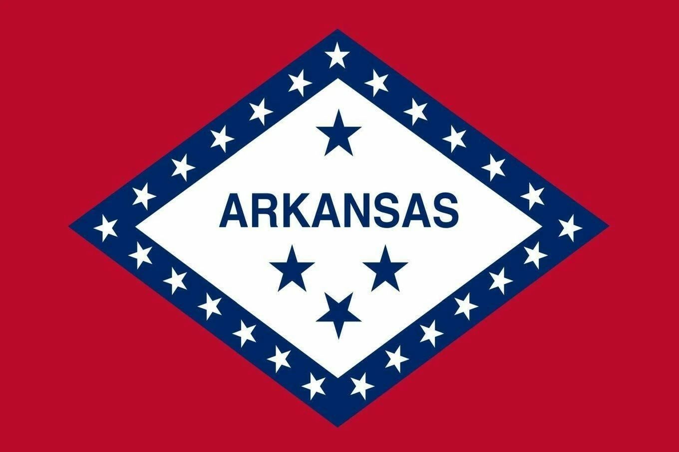 Arkansas State Flag Poster Picture Photo Red White Stars Little Rock Southern