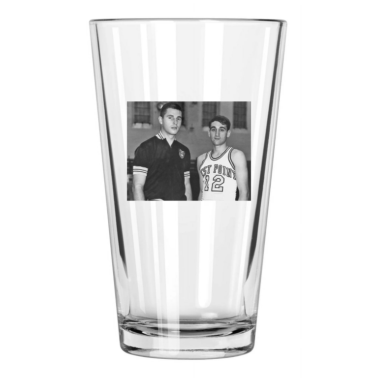 Army Coach Bobby Knight And Mike Krzyzewski Photo 1 Pint Beer Drinking Glass