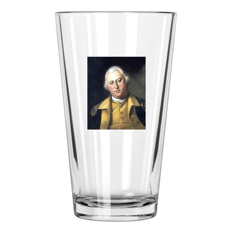 Army General Benjamin Lincoln Painting Secretary Of War Pint Beer Drinking Glass