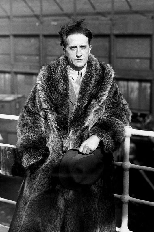Artist Marcel Duchamp Wearing Fur Coat Jigsaw Puzzle