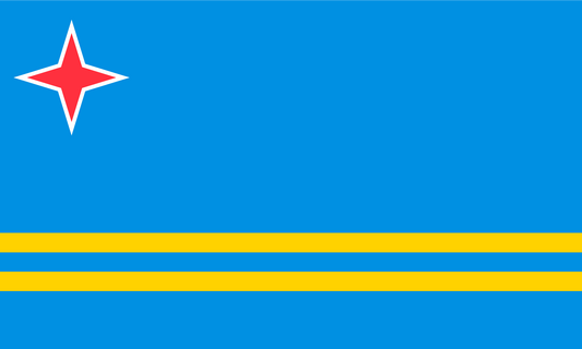 Aruba Flag Print Poster