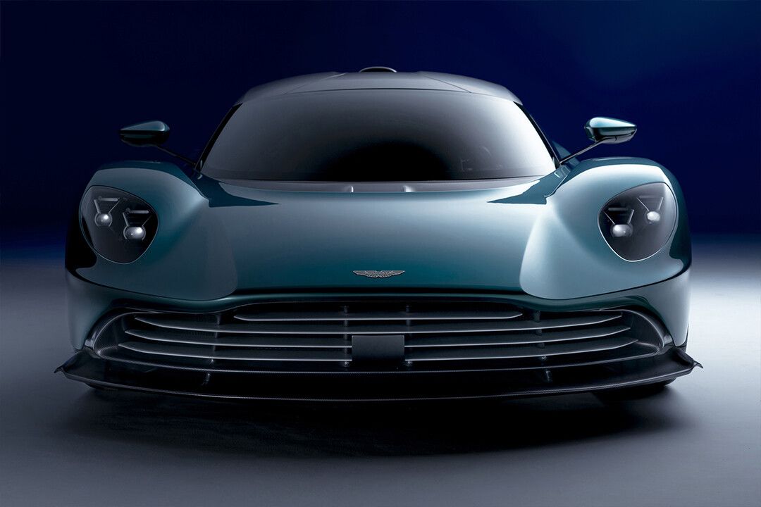 Aston Martin Valhalla Black Front View Art Home Decor Jigsaw Puzzle