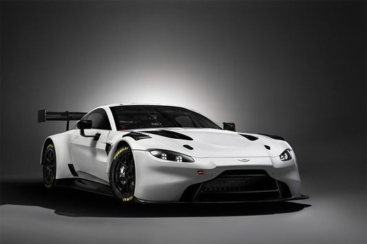 Aston Martin Vantage Gt3 White Sporty Car Home Decor Jigsaw Puzzle