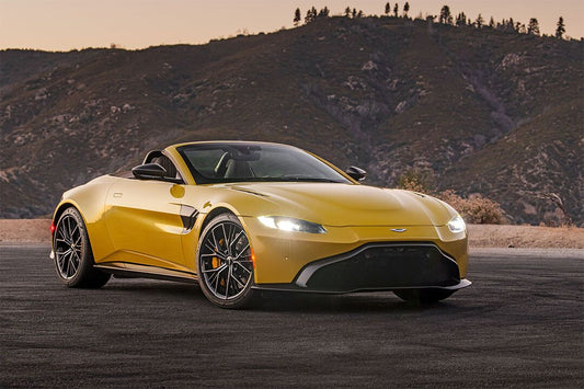 Aston Martin Vantage Roaster Yellow Coupe Wall Indoor Print Poster