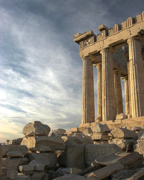 Athens Greece Parthenon Keychain Glossy Print Greek Temple Keychain