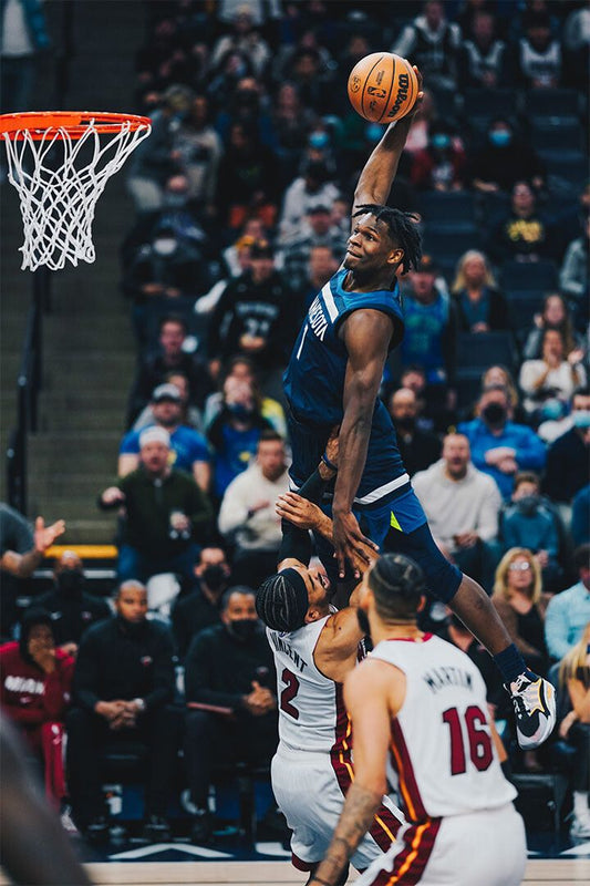Athlete Anthony Edwards Minnesota Timberwolves Team Jigsaw Puzzle