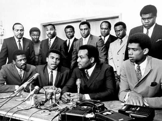 Athletes Jim Brown & Mohammad Ali Civil Rights Summit Picture Magnet Print