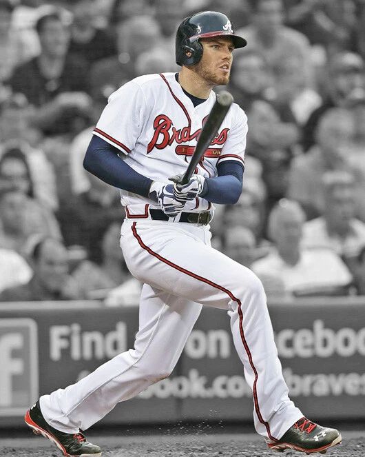 Atlanta Braves Freddie Freeman Glossy Spotlight Keychain Baseball Keychain