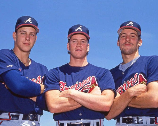 Atlanta Braves Glossy Keychain Tom Glavine, Steve Avery And John Smoltz Print