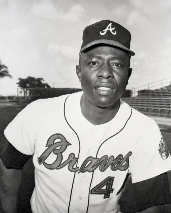 Atlanta Braves Hank Aaron Glossy Magnet Print Baseball Magnet