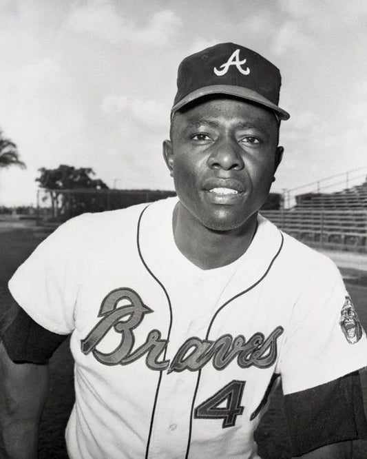 Atlanta Braves Hank Aaron Glossy Keychain Print Baseball Keychain