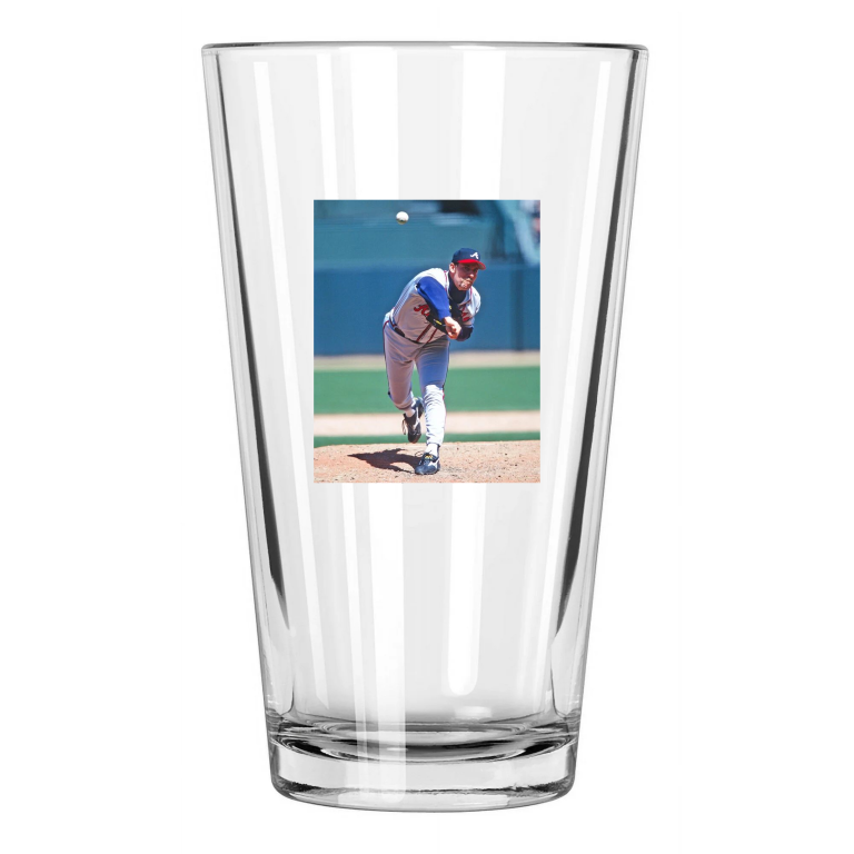 Atlanta Braves John Smoltz Photo Baseball Hof 2015 Pint Beer Drinking Glass