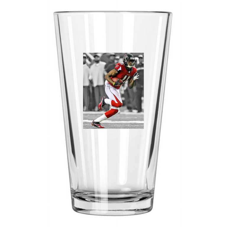 Atlanta Falcons Julio Jones Photo Spotlight Pint Beer Drinking Glass