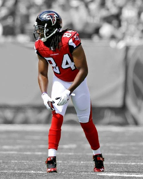Atlanta Falcons Roddy White Glossy Keychain Spotlight Football Keychain