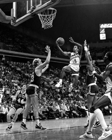 Atlanta Hawks Anthony 'Spud' Webb Glossy Keychain Nba Basketball Print