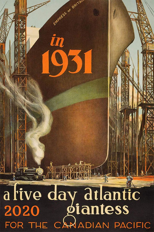 Atlantic Giantess 1931 Canadian Pacific Ocean Liner Travel Jigsaw Puzzle