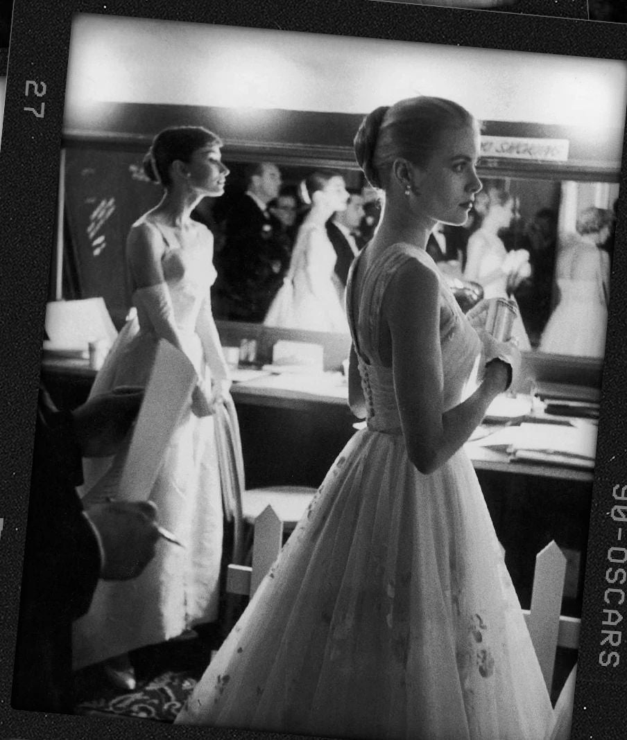 Audrey Hepburn Grace Kelly Back Stage At The Oscars Vintage Keychain