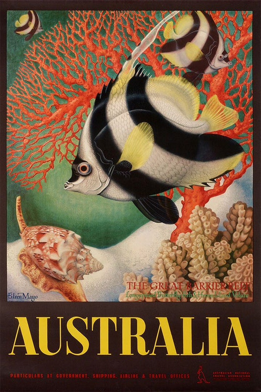 Australia The Great Barrier Reef Fish 1950S Vintage Travel Jigsaw Puzzle