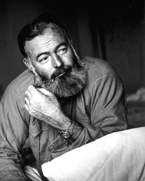 Author Journalist Ernest Hemingway Glossy Photo Famous Writer Print