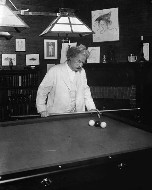 Author Mark Twain Samuel Clemens Glossy Magnet Tom Sawyer Billiards Room