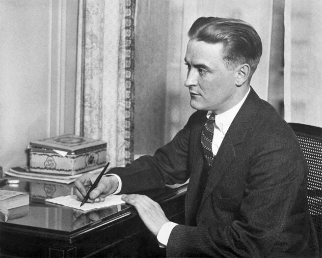 Author Novelist F 3. Scott Fitzgerald Glossy Keychain Writer Keychain