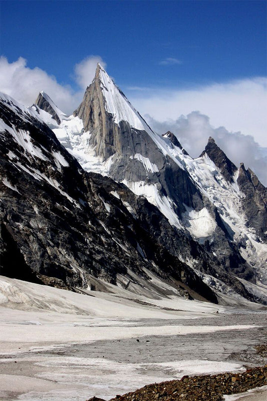 Avalanche Snow Falls In Karakoram Range Print Jigsaw Puzzle