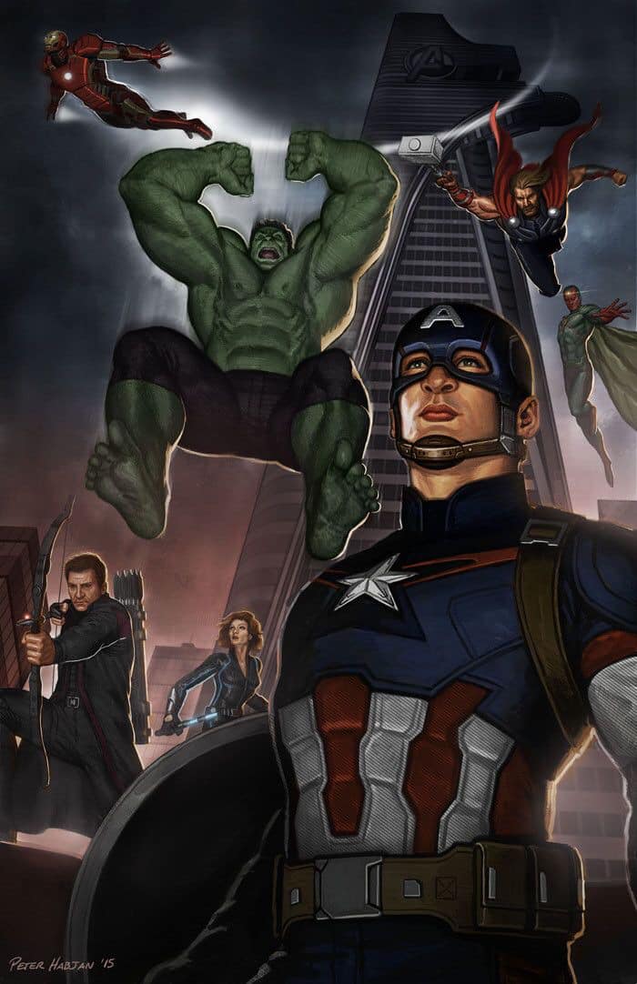 Avengers Artist Illustration Print Poster
