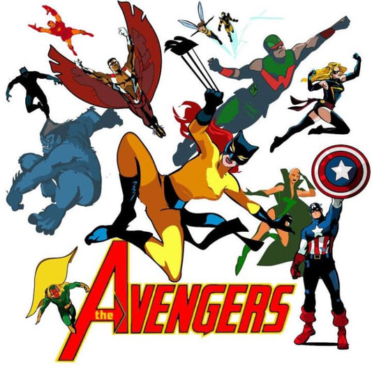 Avengers Characters Illustration Print Poster
