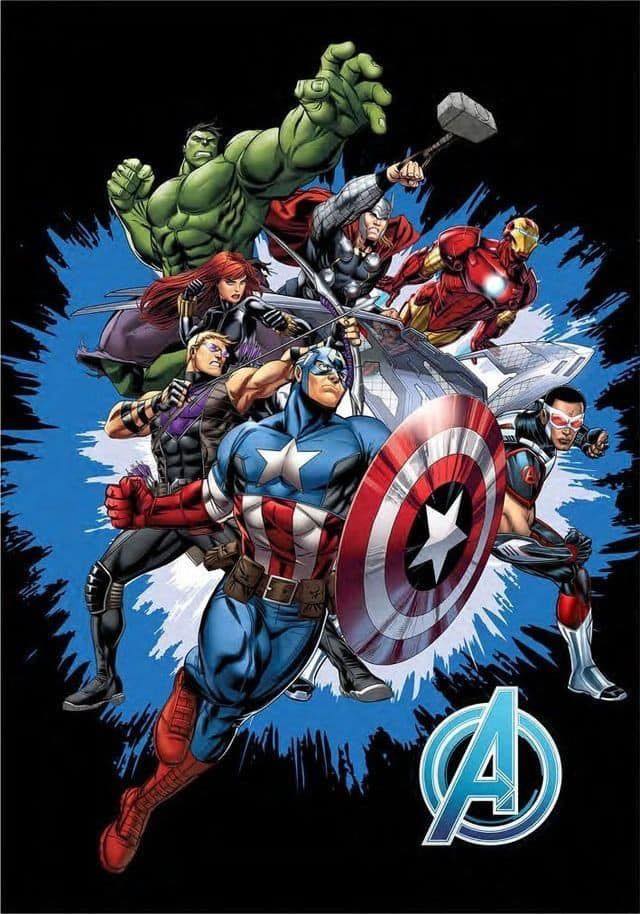 Avengers Hero Illustration (2) Print Poster