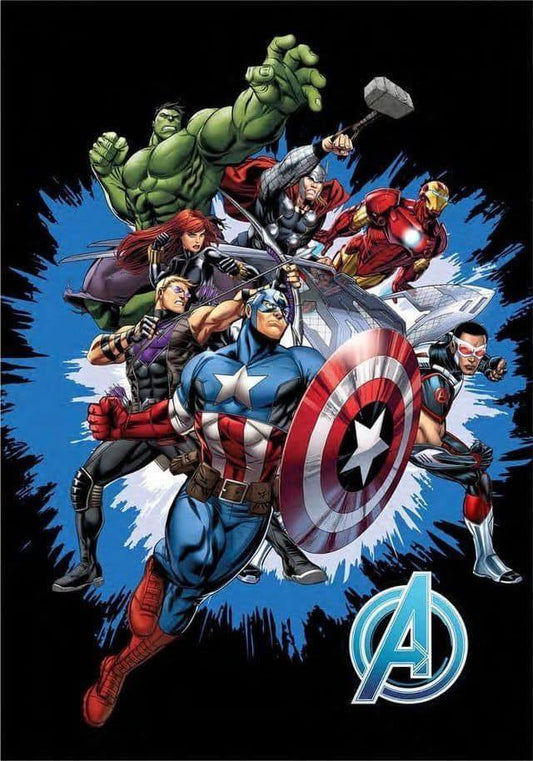 Avengers Hero Illustration (2) Print Poster