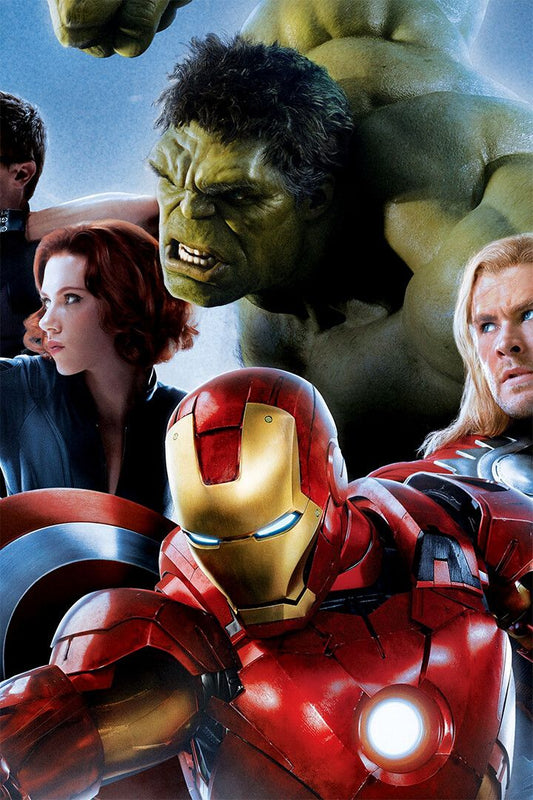 Avengers Captain America Iron Man Hulk Black Widow Print Decor Jigsaw Puzzle