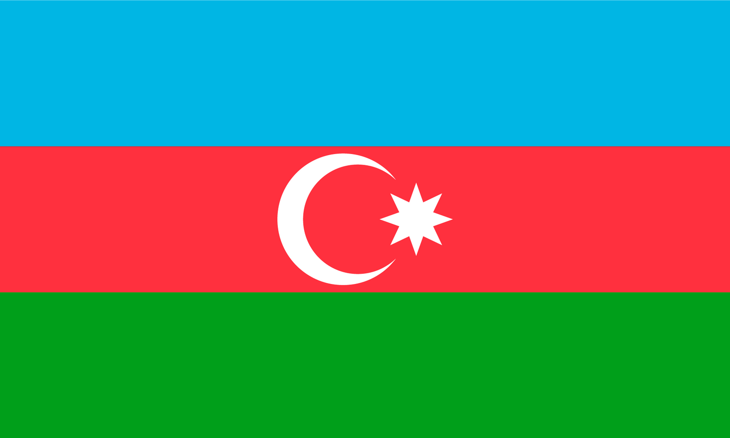 Azerbaijan Flag Keychain