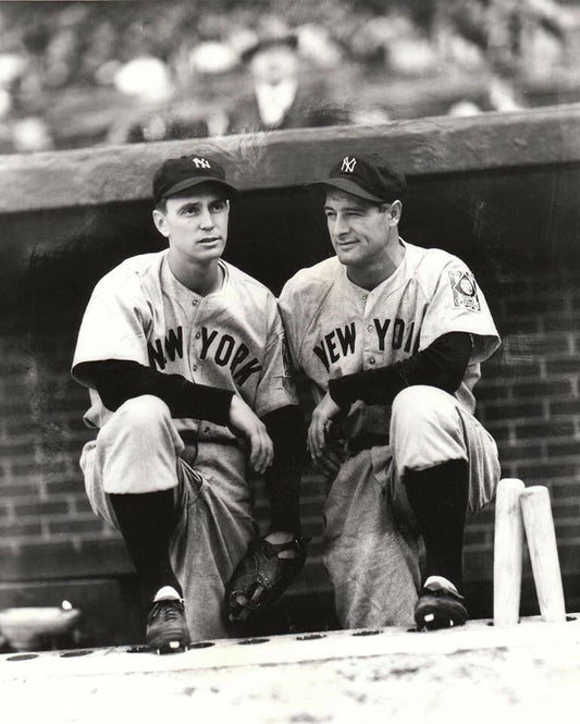 Babe Dahlgren & Lou Gehrig Magnet New York Yankees Ny Baseball Picture Mlb