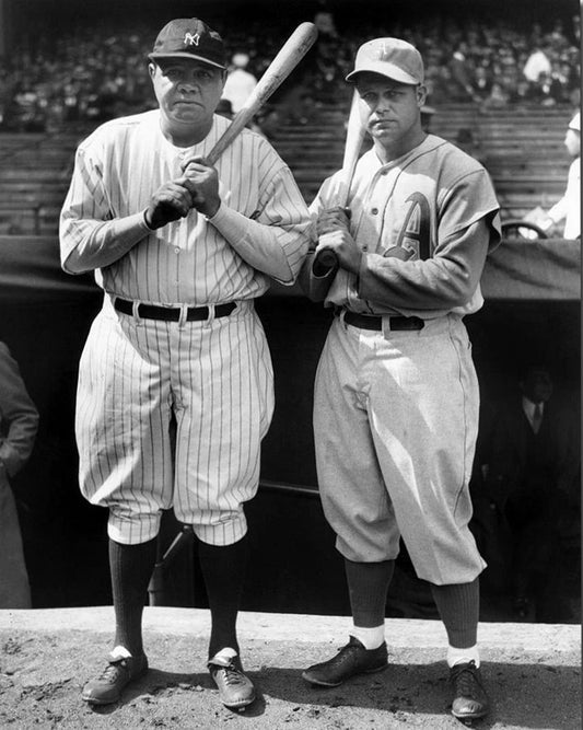 Babe Ruth Jimmie Foxx Keychain New York Yankees Ny Athletics Baseball Picture