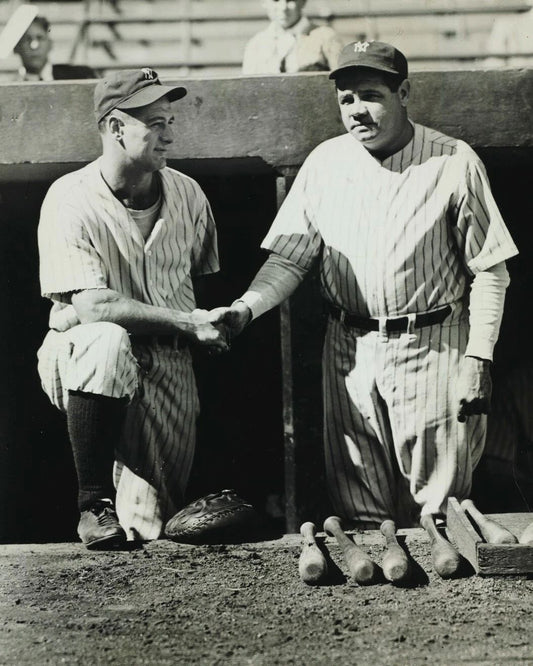 Babe Ruth & Lou Gehrig Magnet New York Yankees Ny Baseball Picture Shaking