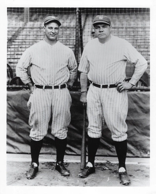 Babe Ruth & Lou Gehrig Magnet New York Yankees Ny Baseball Picture Standing