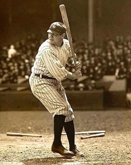 Babe Ruth New York Yankees At The Plate Classic Baseball Keychain Keychain