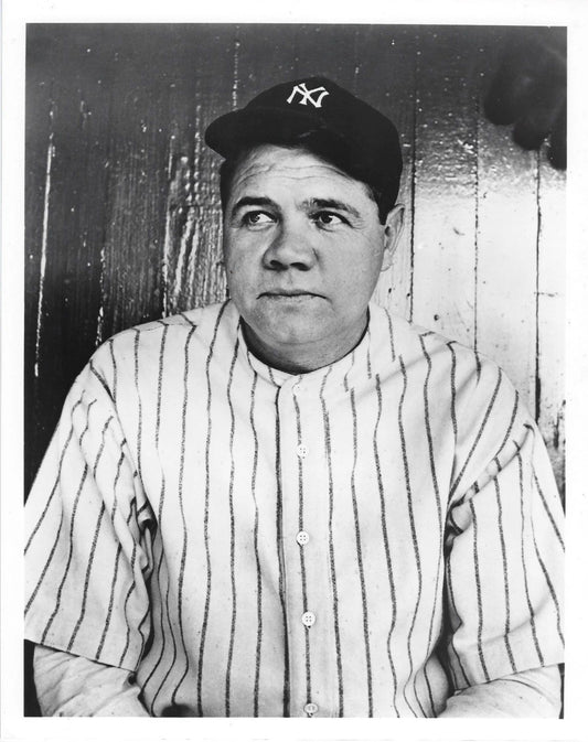 Babe Ruth Keychain New York Yankees Ny Baseball Close Up In Stripes