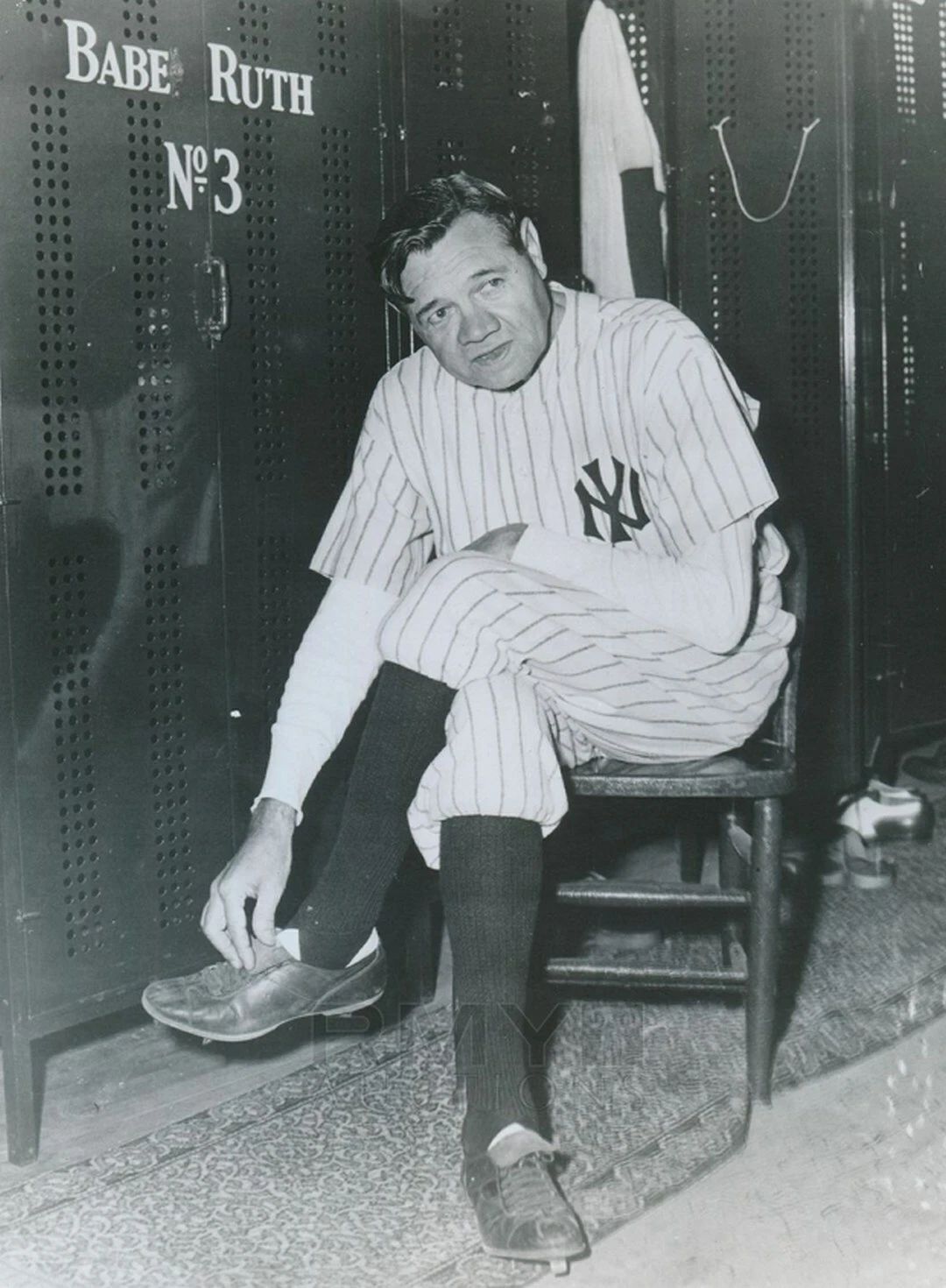Babe Ruth Keychain New York Yankees Ny Baseball Picture At Locker