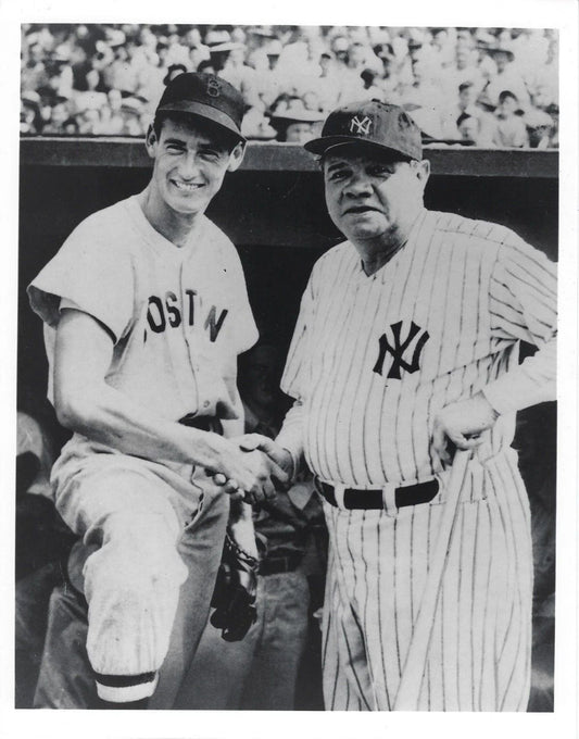 Babe Ruth & Ted Williams Keychain New York Yankees Ny Red Sox Baseball Picture