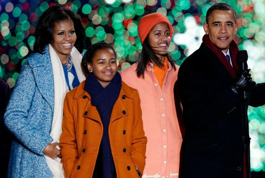 Barack Michelle Malia Sasha Obama Christmas Magnet Picture Magnet President Love