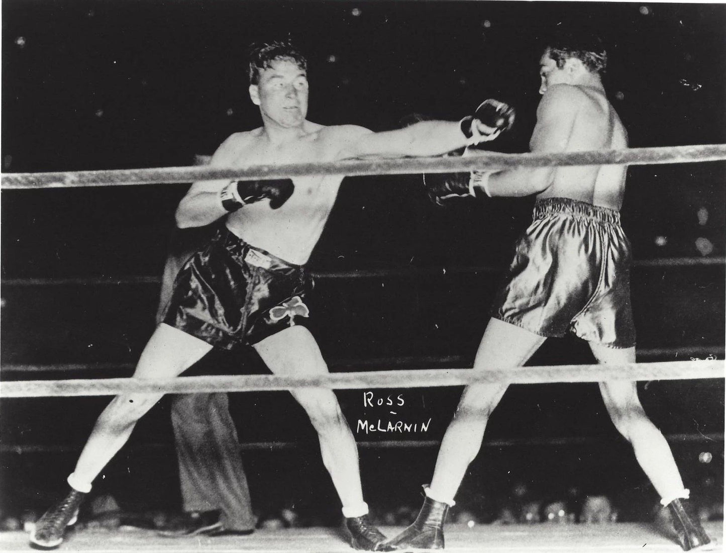 Barney Ross Vs Jimmy Mclarnin Keychain Boxing Picture Bw
