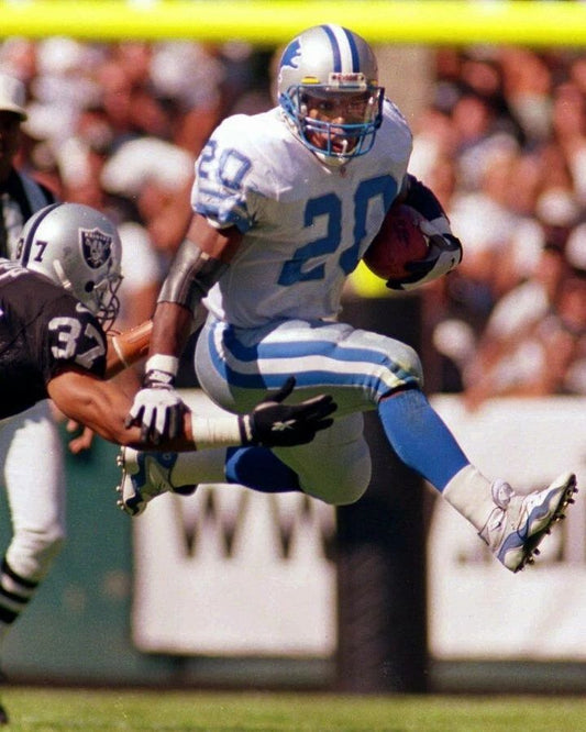 Barry Sanders Keychain Detroit Lions Football Picture Vs Raiders