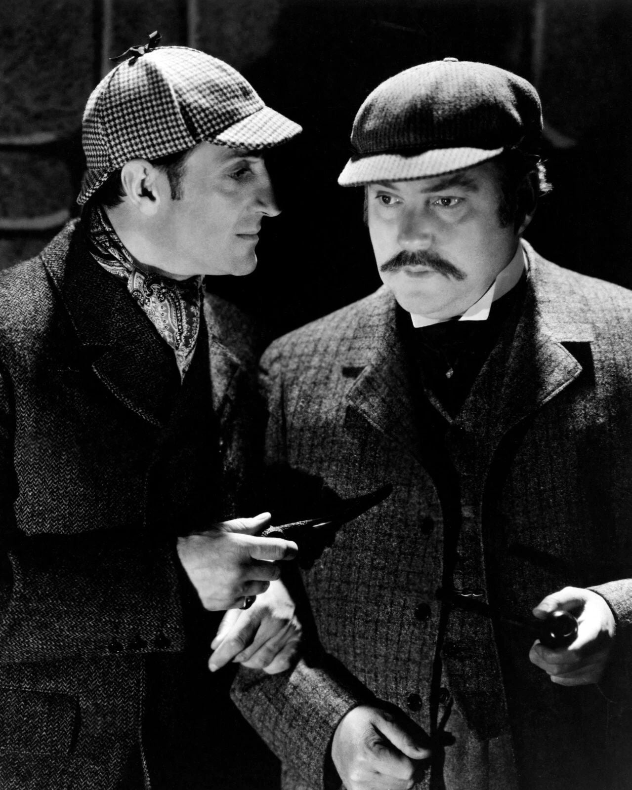 Basil Rathbone Nigel Bruce In Sherlock Holmes Movie Picture Magnet Print