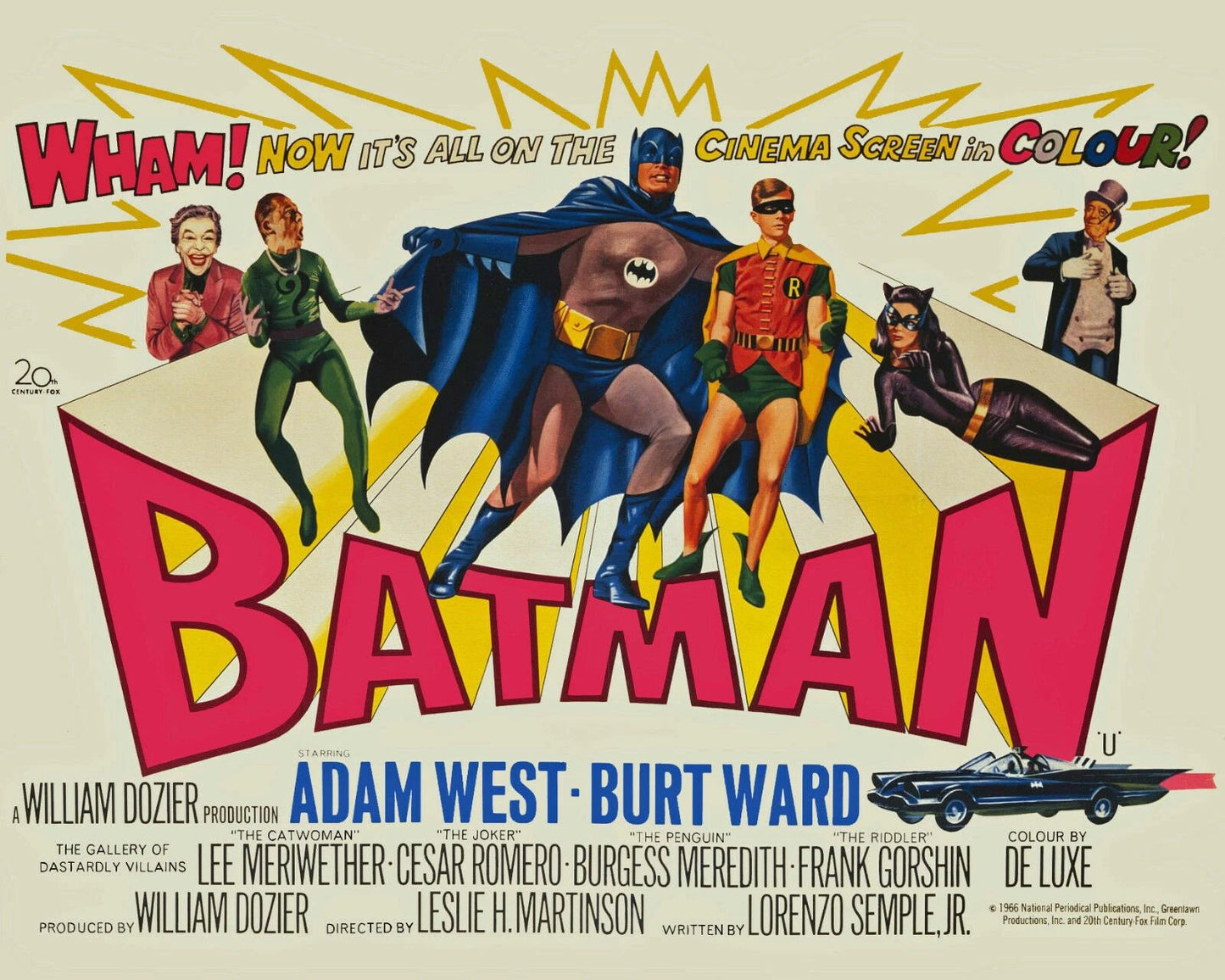 Batman Keychain Movies Picture Adam West Burt Ward
