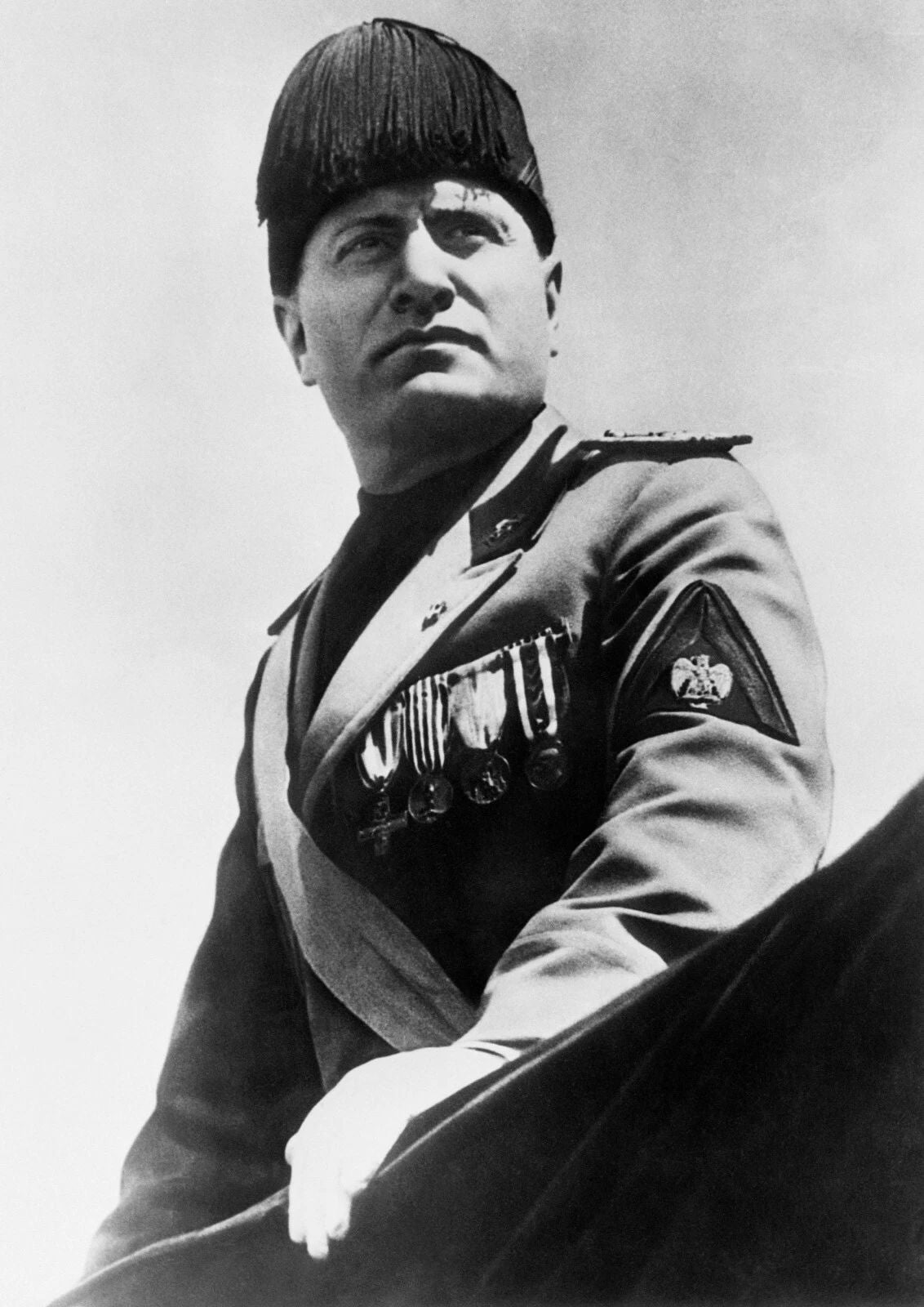 Benito Mussolini Keychain Picture Keychain Banner Print Ww2 Italy Fascist
