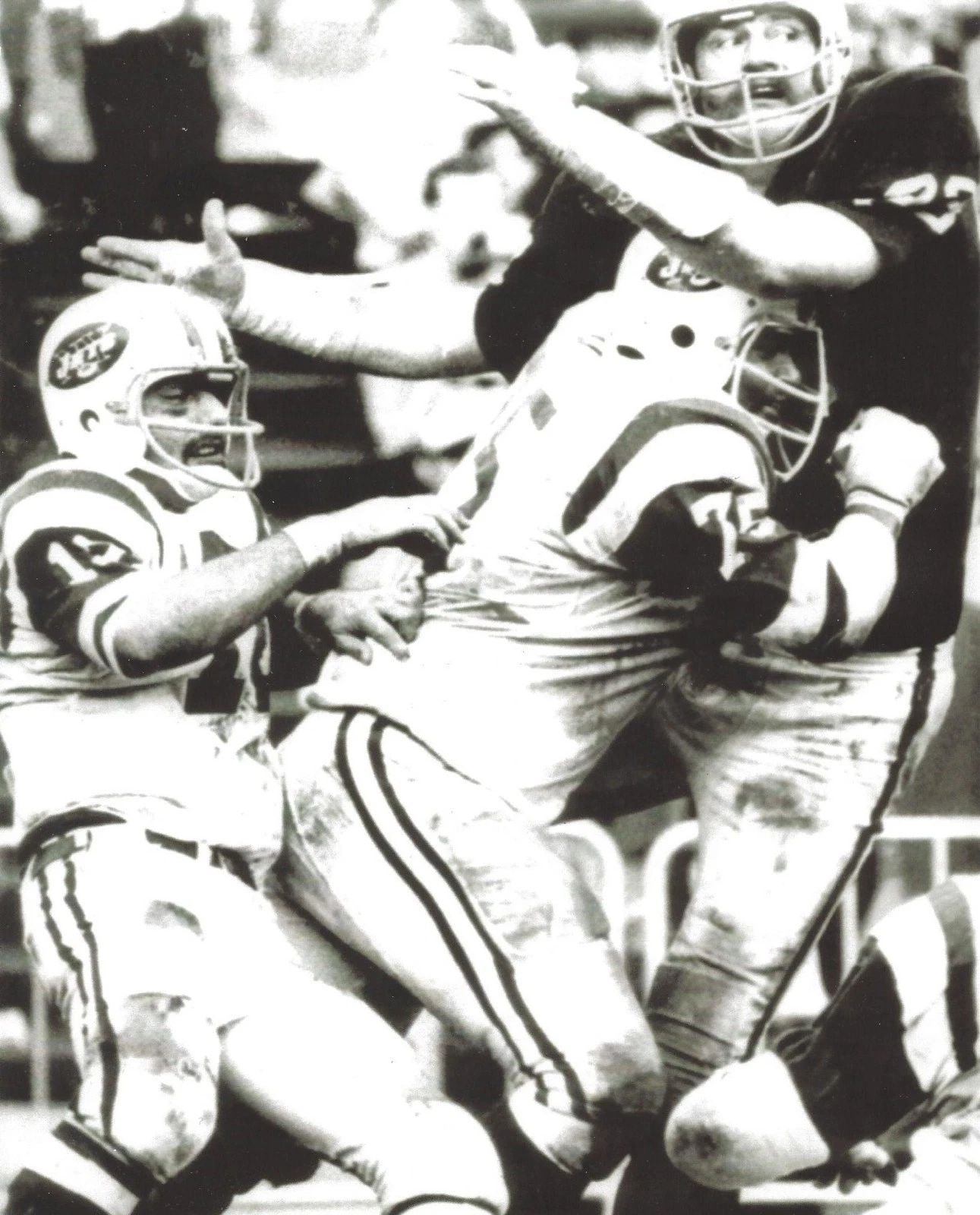 Ben Davidson & Joe Namath Keychain Oakland Raiders Picture Nfl Football