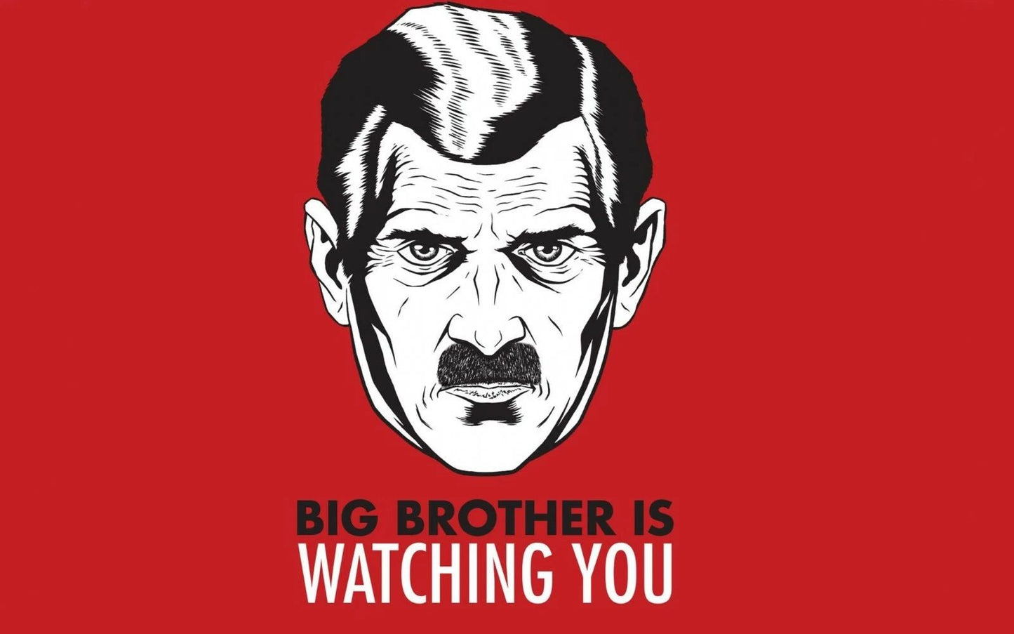 Big Brother Is Watching You Picture Keychain Keychain Print Banner 1984 Orwell