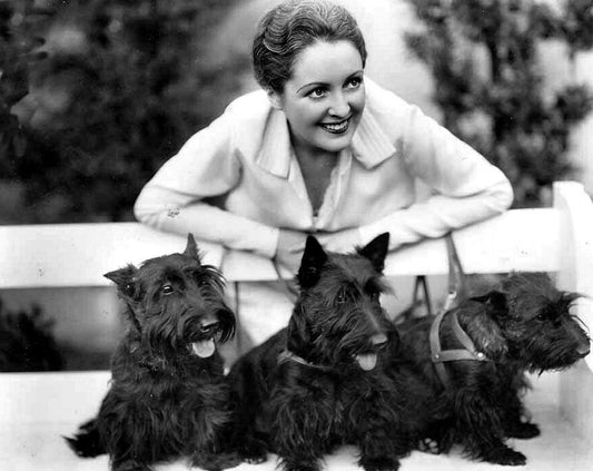 Billie Dove & Her Scottie Cute Puppy Dog Pets Classic Keychain Keychain